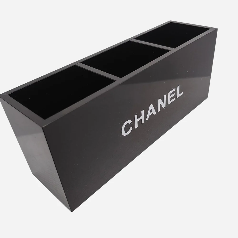 Black 3 Grid Organizer with White Logo